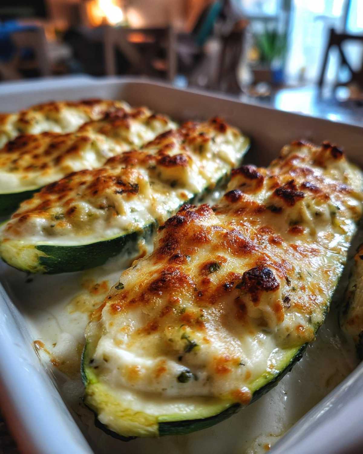 Skinny Alfredo Zucchini Boats - Comfort Food Without the Carbs - detail 2