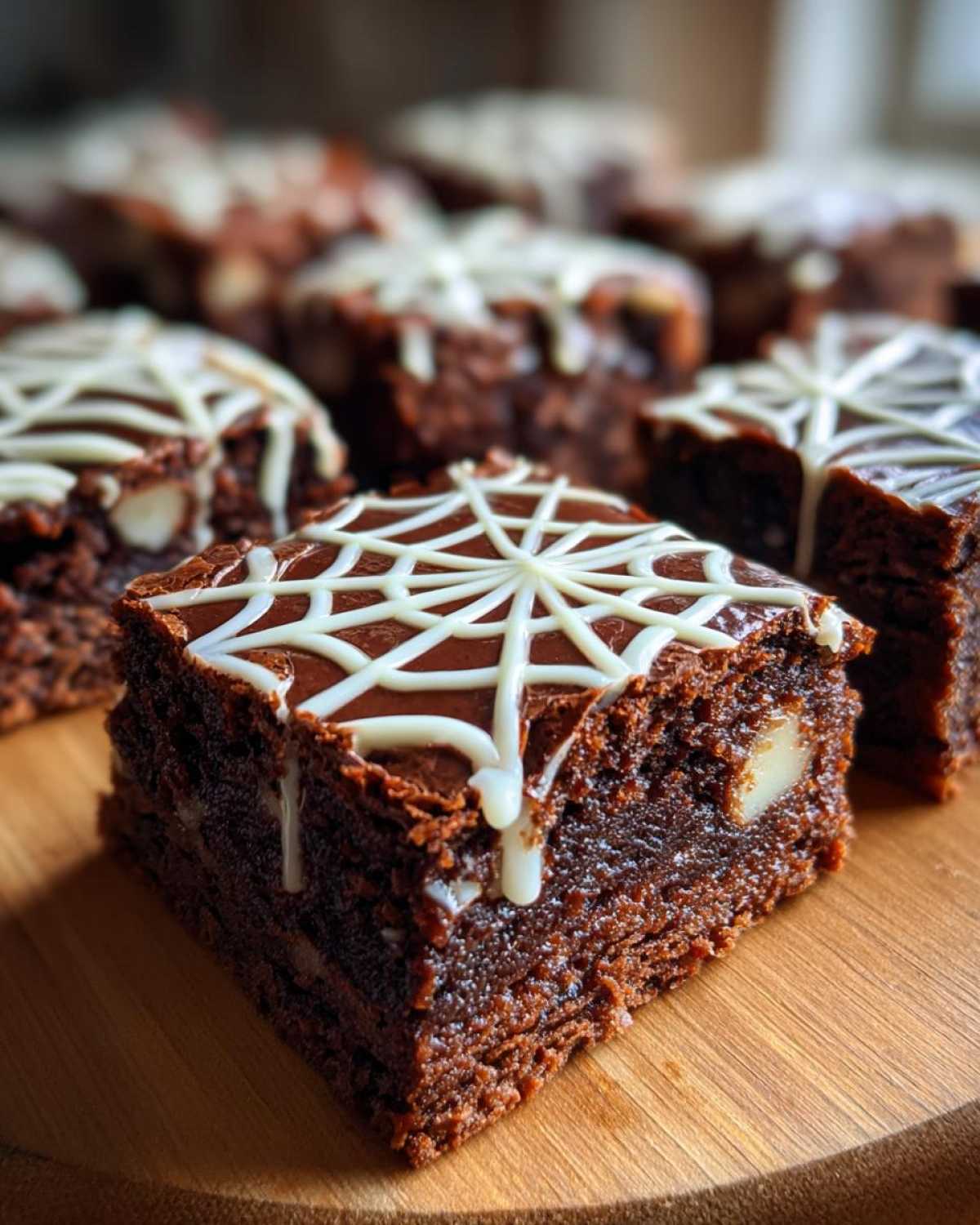 Spiderweb Brownies - Spooky Halloween Treat - detail 2