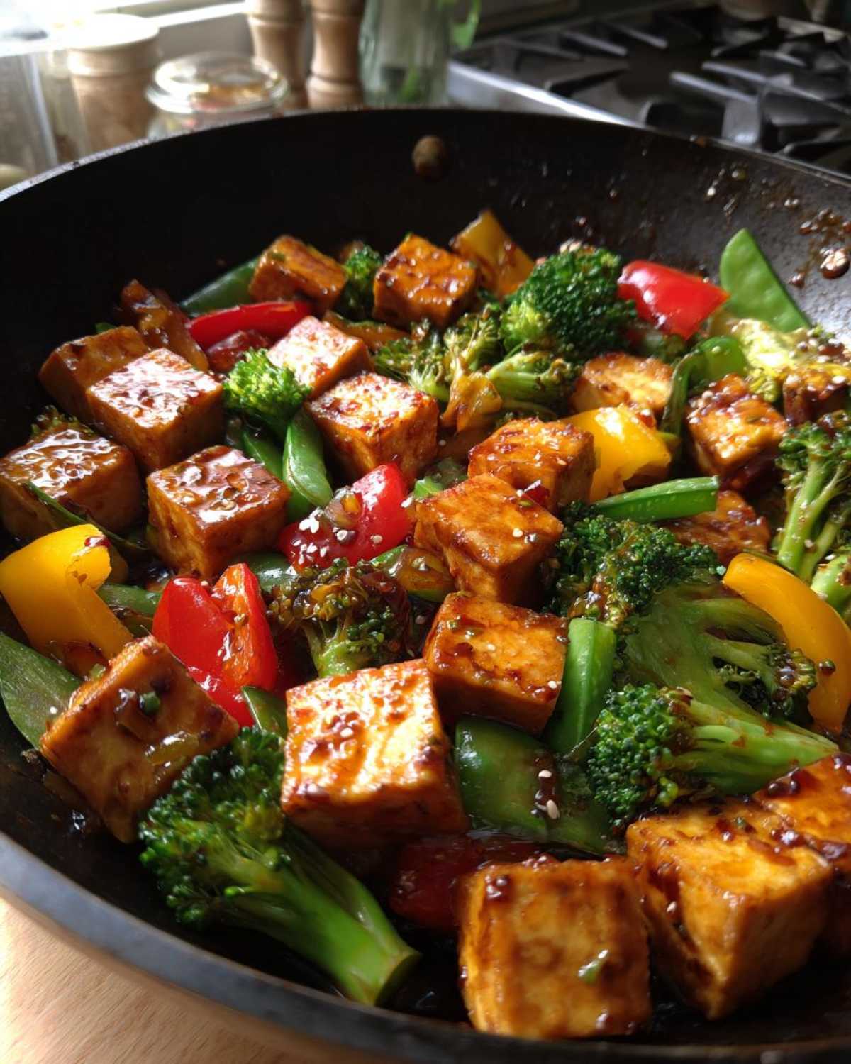 Tufu Stir-Fry with Garlic Ginger Sauce - Takeout Without the Calories - detail 2