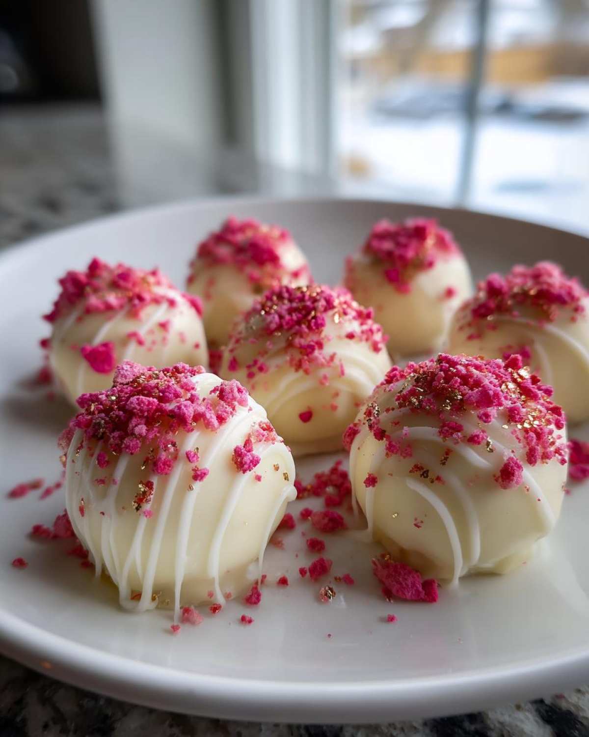 Valentine's Strawberry Champagne Truffles - Sweet Love Bites - detail 1