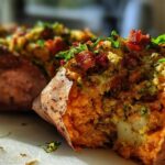 Whole30 Stuffed Sweet Potatoes - Clean Eating Dinner