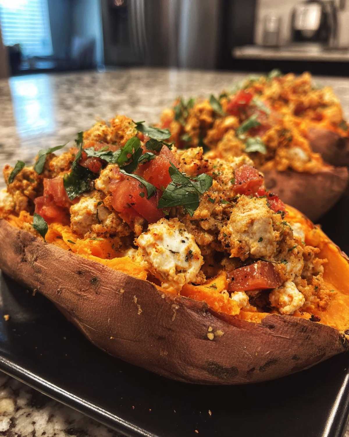 Whole30 Stuffed Sweet Potatoes - Clean Eating Dinner - detail 2