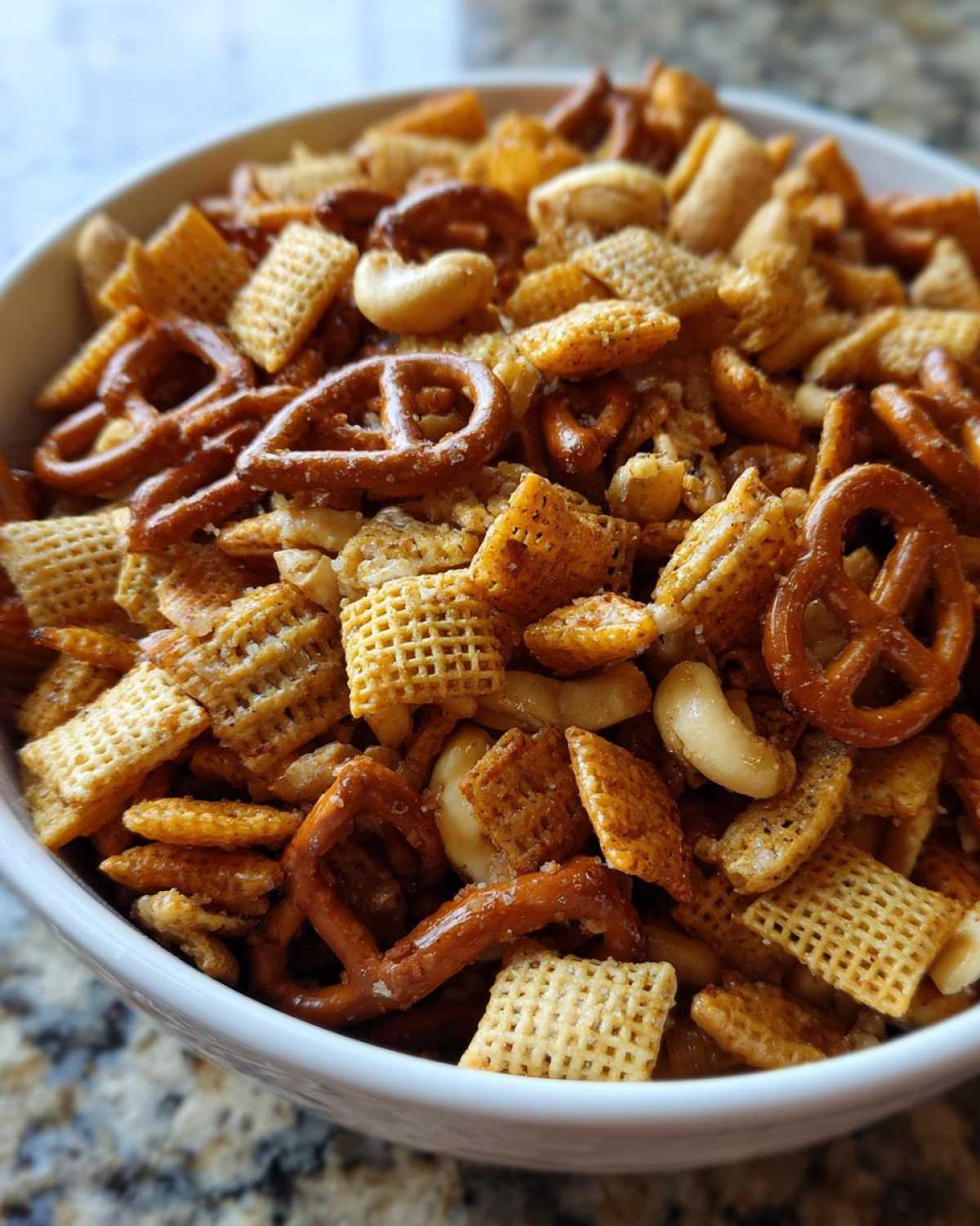 Zesty Ranch Chex Mix - Homemade Party Staple - detail 1