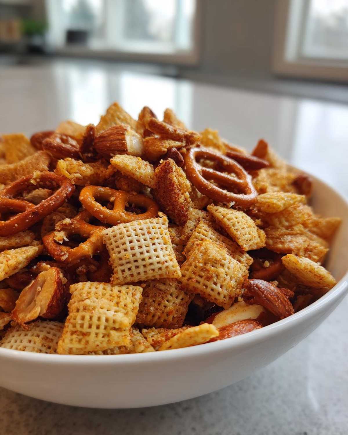 Zesty Ranch Chex Mix - Homemade Party Staple - detail 2