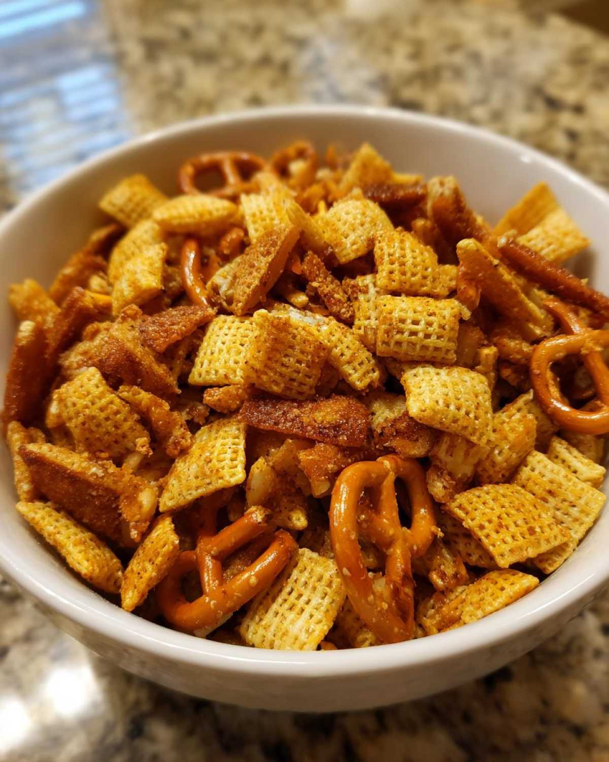 Zesty Ranch Chex Mix - Homemade Party Staple - detail 3