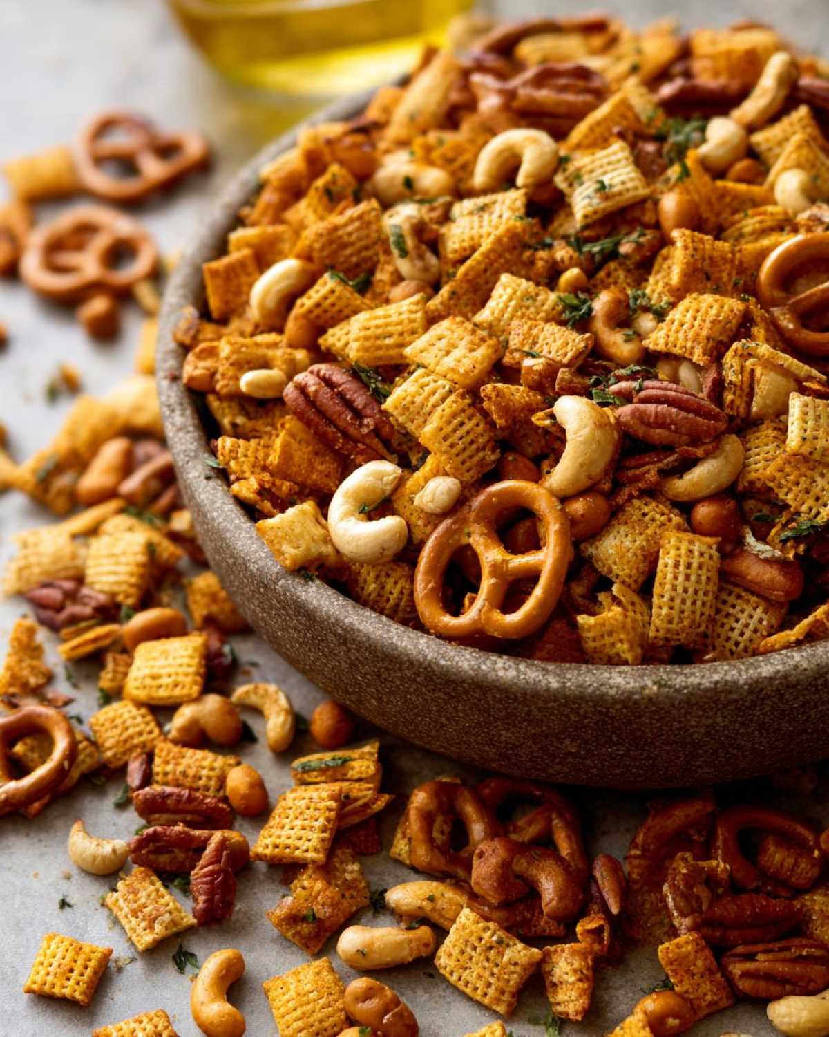Zesty Ranch Chex Mix - Homemade Party Staple - detail 4