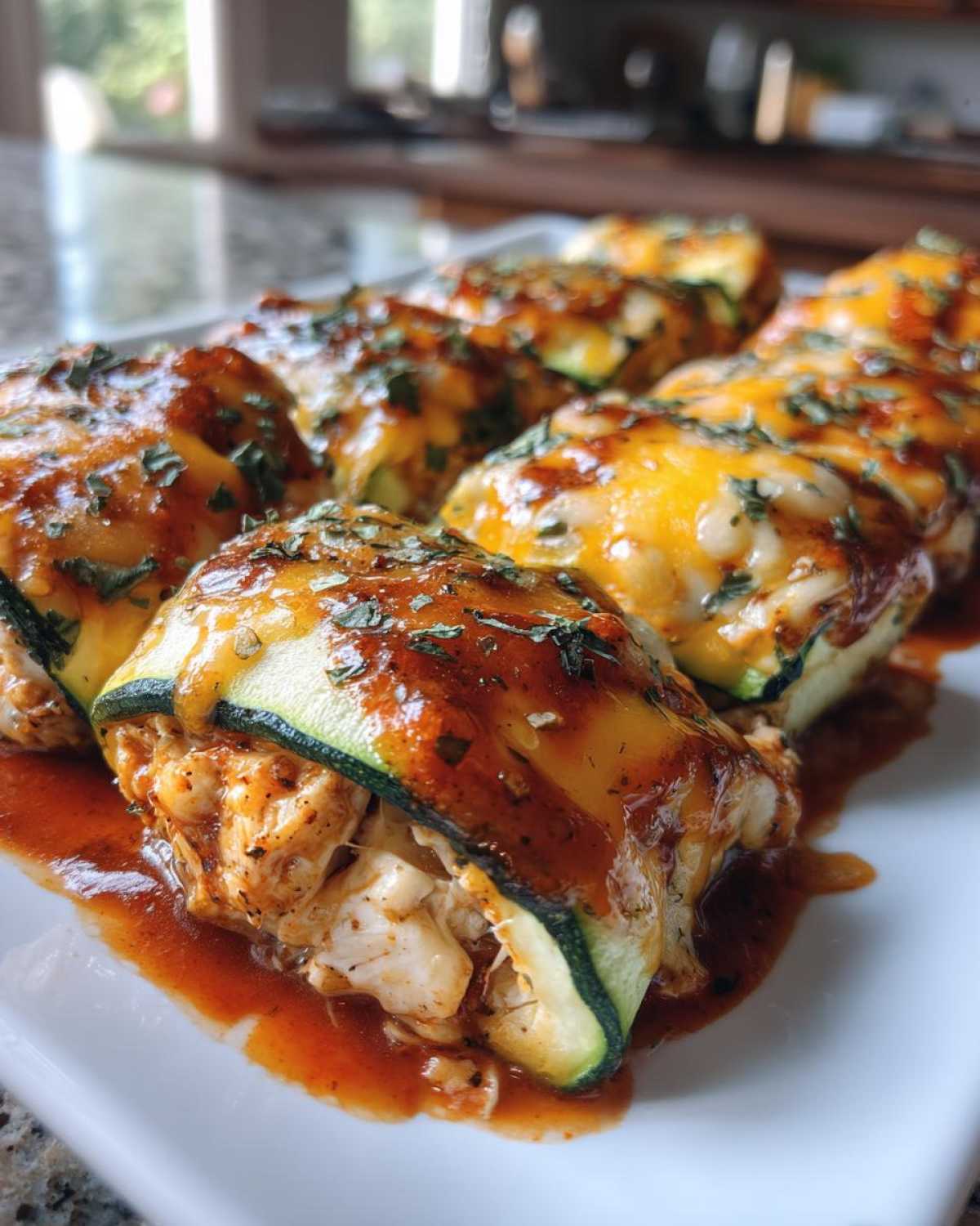 Zucchini Enchilada Roll-Ups - Low-Carb Mexican Night - detail 2