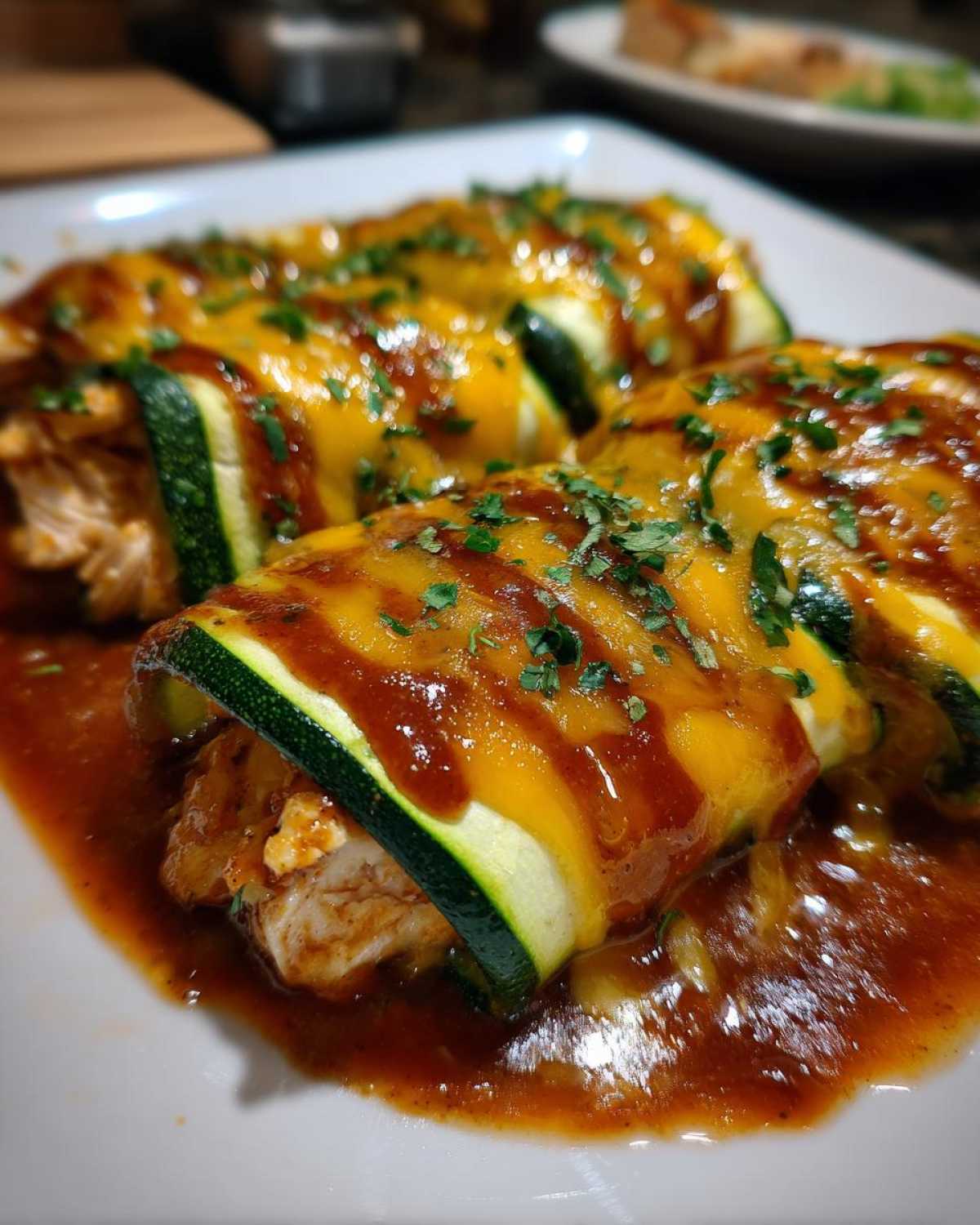 Zucchini Enchilada Roll-Ups - Low-Carb Mexican Night - detail 3