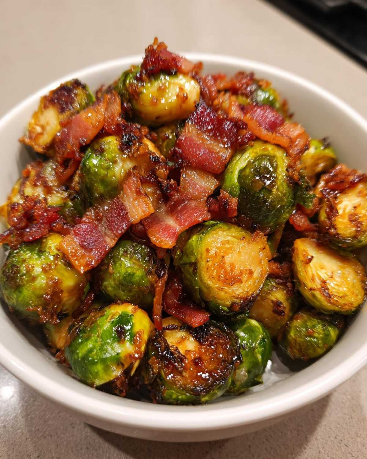 Air Fryer Maple Bacon Brussels Sprout Bites - detail 3