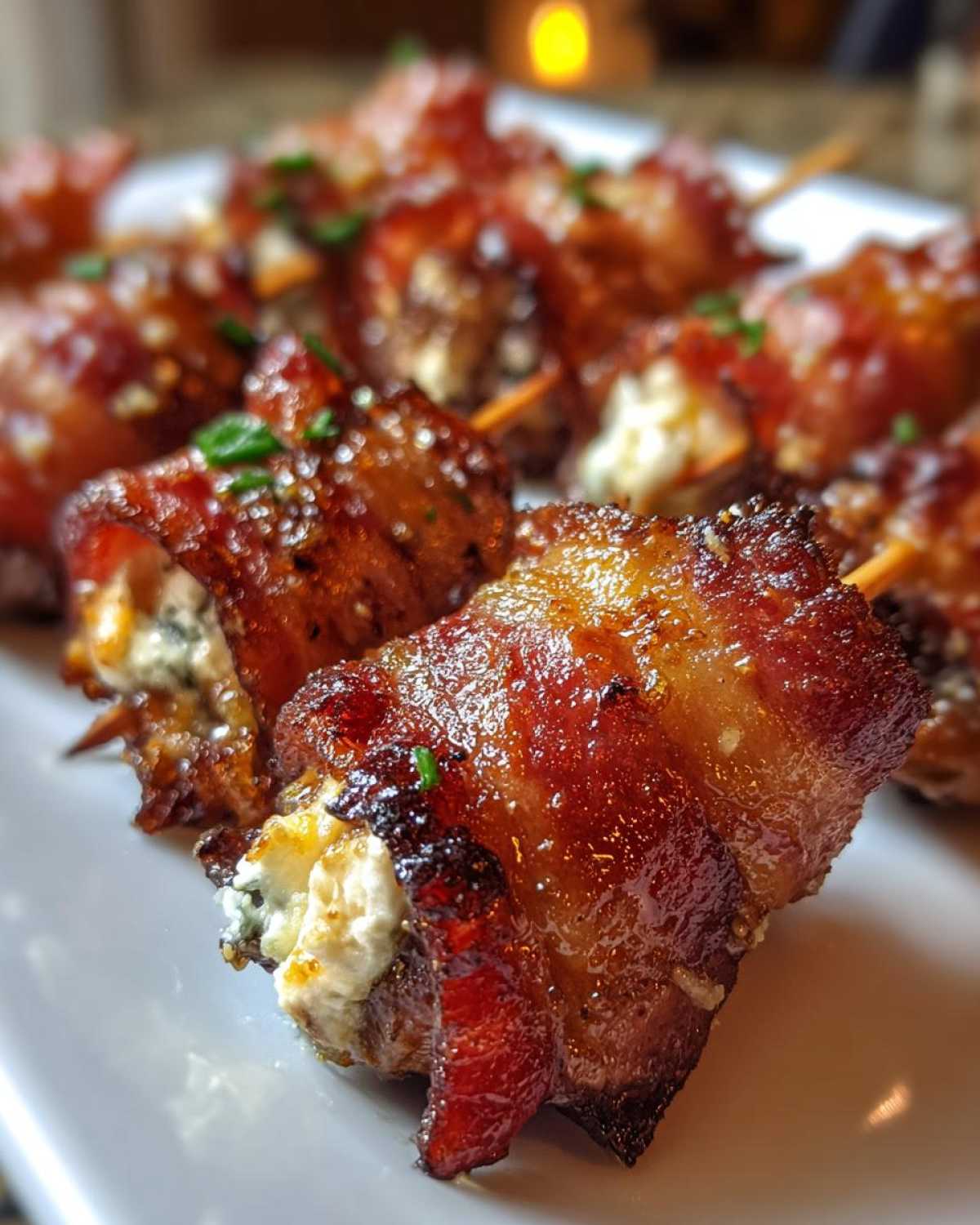 Bacon-Wrapped Dates with Goat Cheese - detail 1