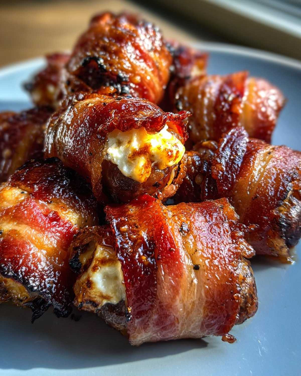 Bacon-Wrapped Dates with Goat Cheese - detail 4