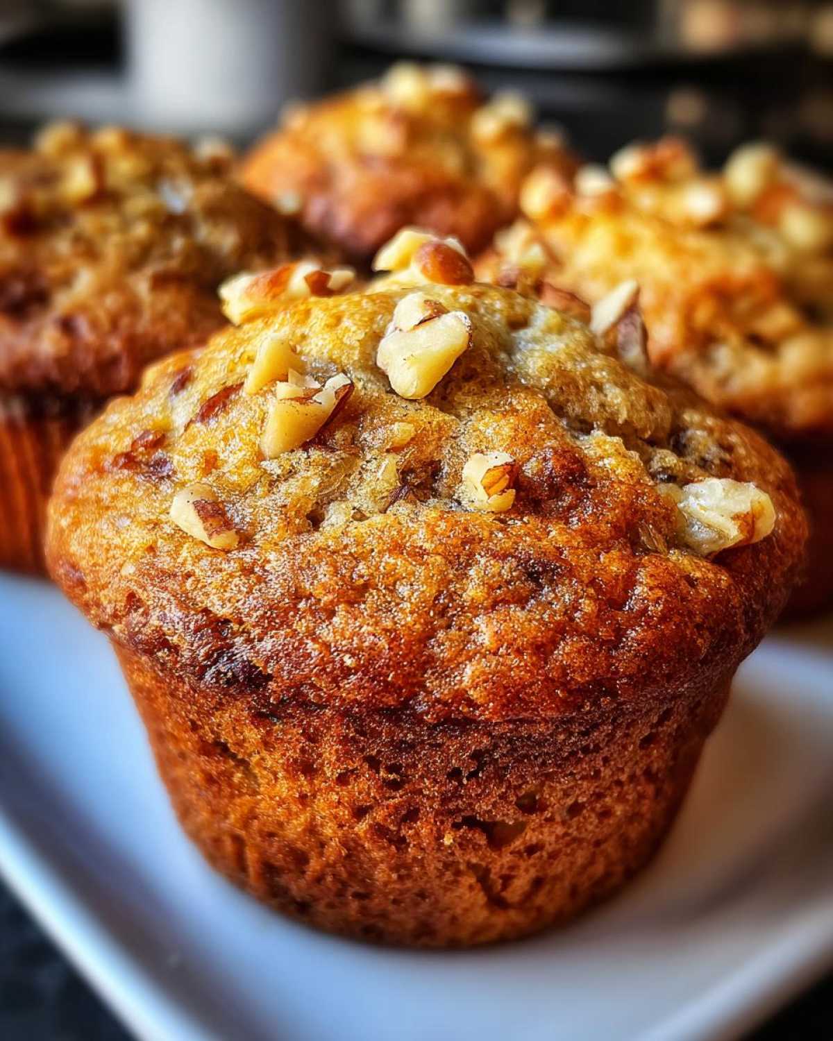 Banana walnut muffins - detail 2
