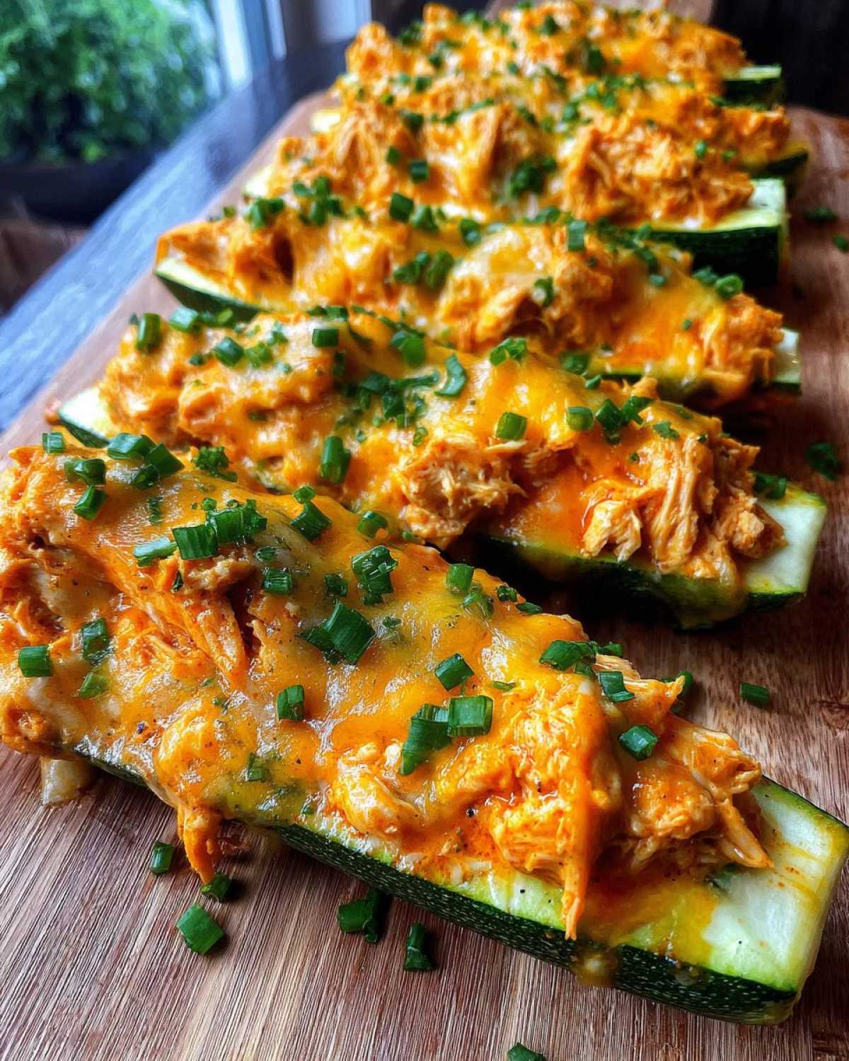 Buffalo Chicken Zucchini Boats - detail 1