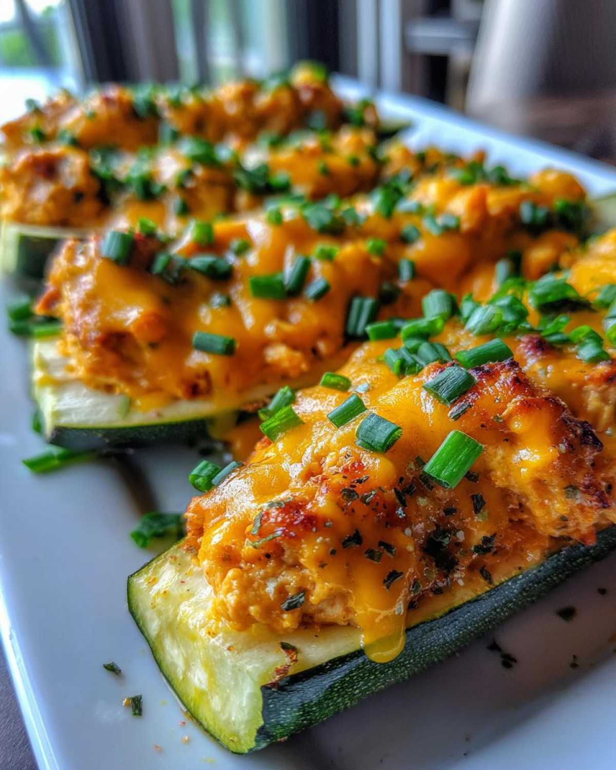Buffalo Chicken Zucchini Boats - detail 2
