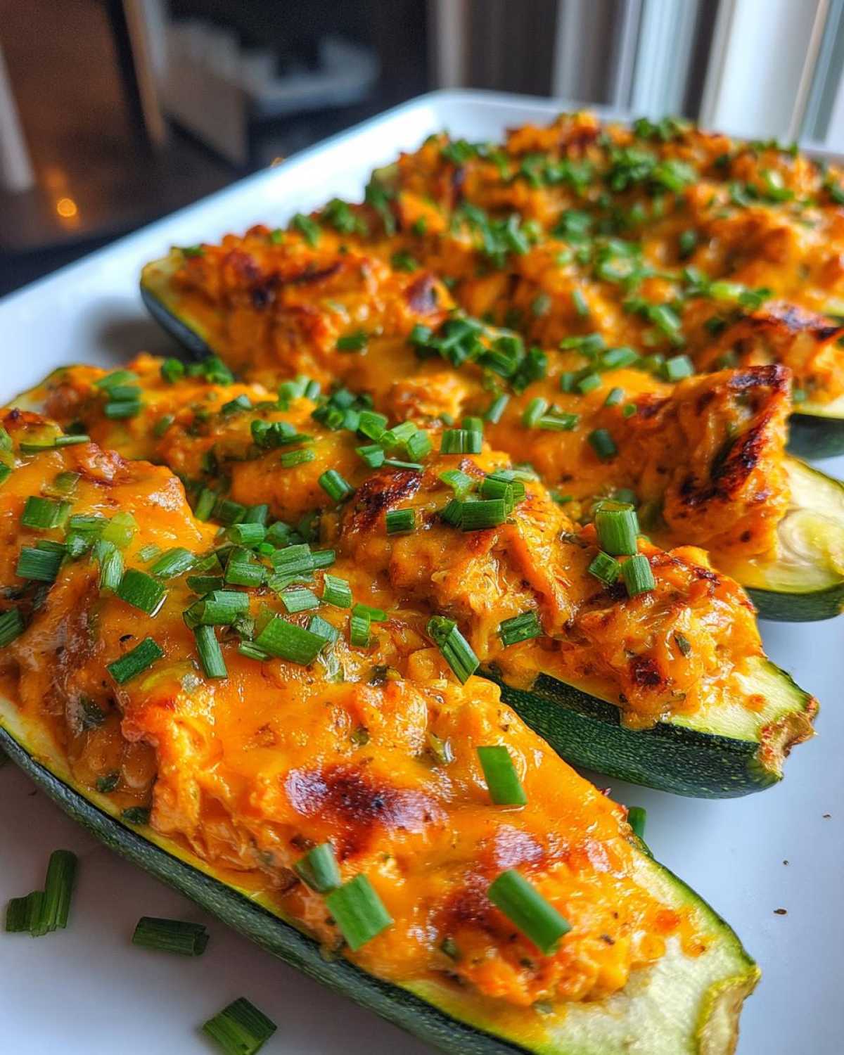 Buffalo Chicken Zucchini Boats - detail 3