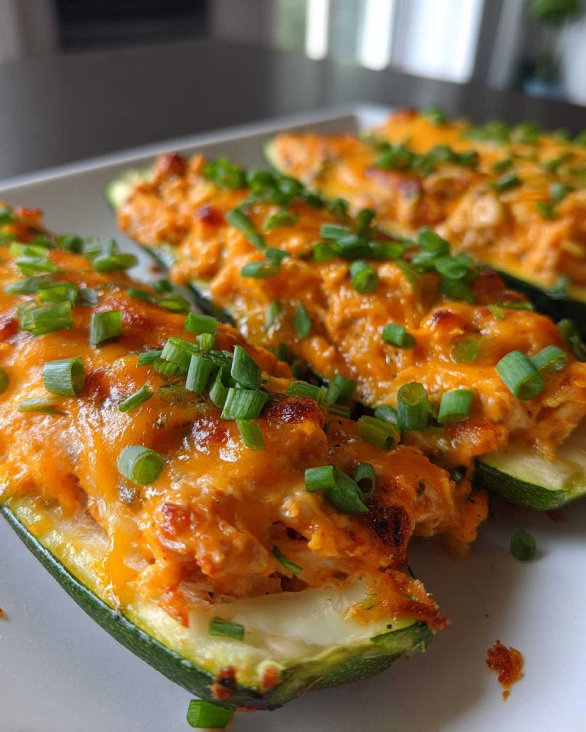 Buffalo Chicken Zucchini Boats - detail 4