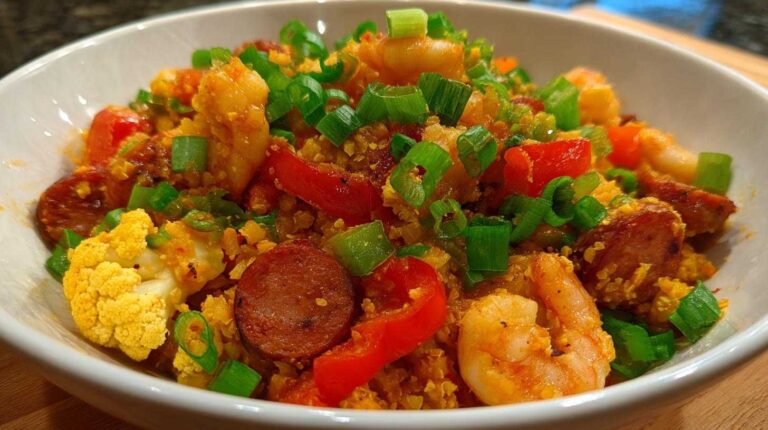 Cajun Cauliflower Jambalaya (Low-Carb)
