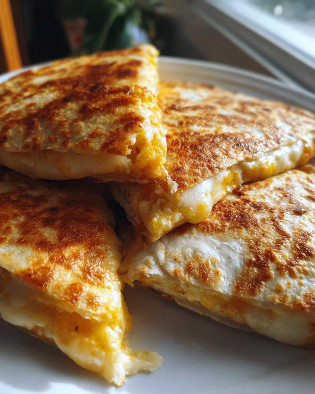 Cheese-Crusted Quesadilla (Inside-Out Quesadilla) - detail 1