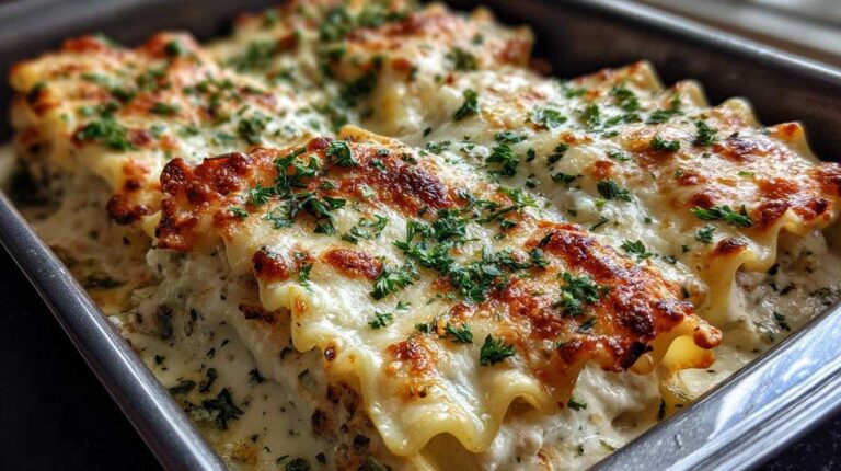 Chicken Alfredo Lasagna Roll-Ups