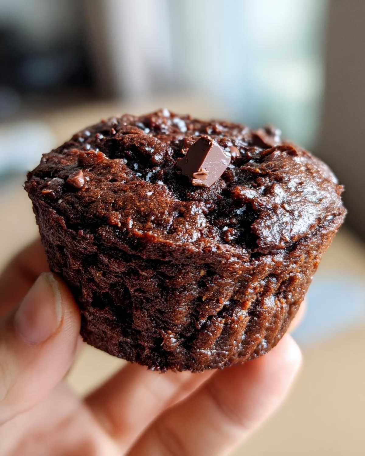 Chocolate protein muffins - detail 1