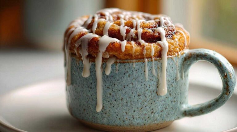 Cinnamon Roll Mug Cake (Single-Serve Dessert)