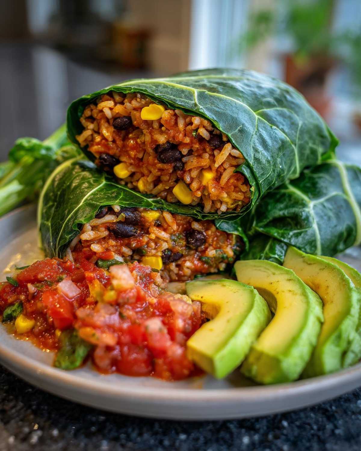 Collard Green Burritos (Wrap Hack) - detail 2