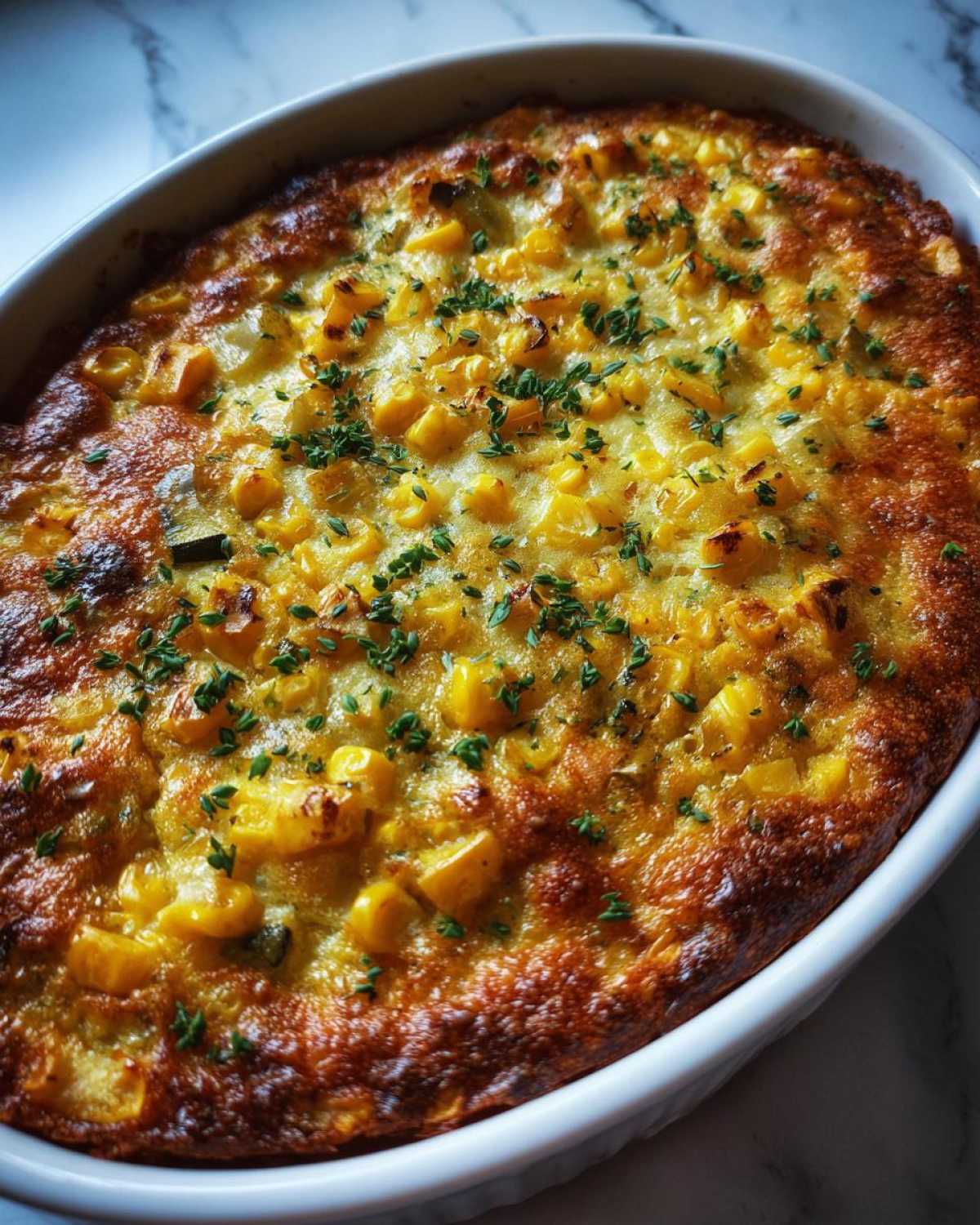Corn and squash casserole - detail 1