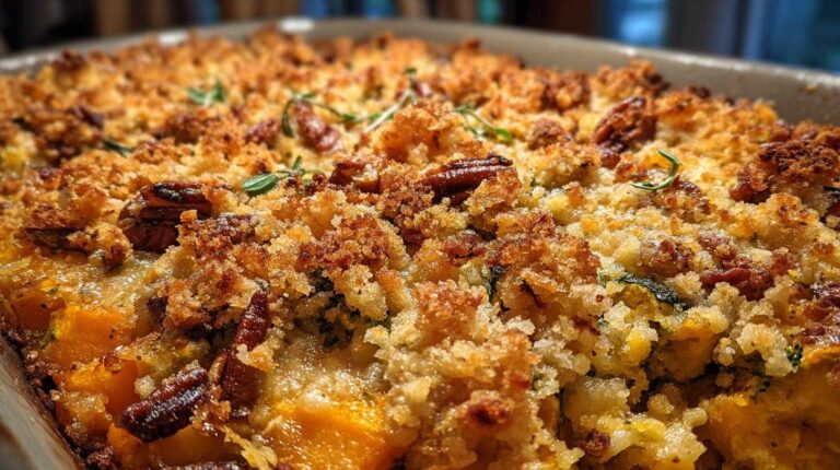 Crunchy topping squash casserole