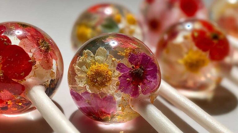 Edible Flower Lollipops (DIY Candy)