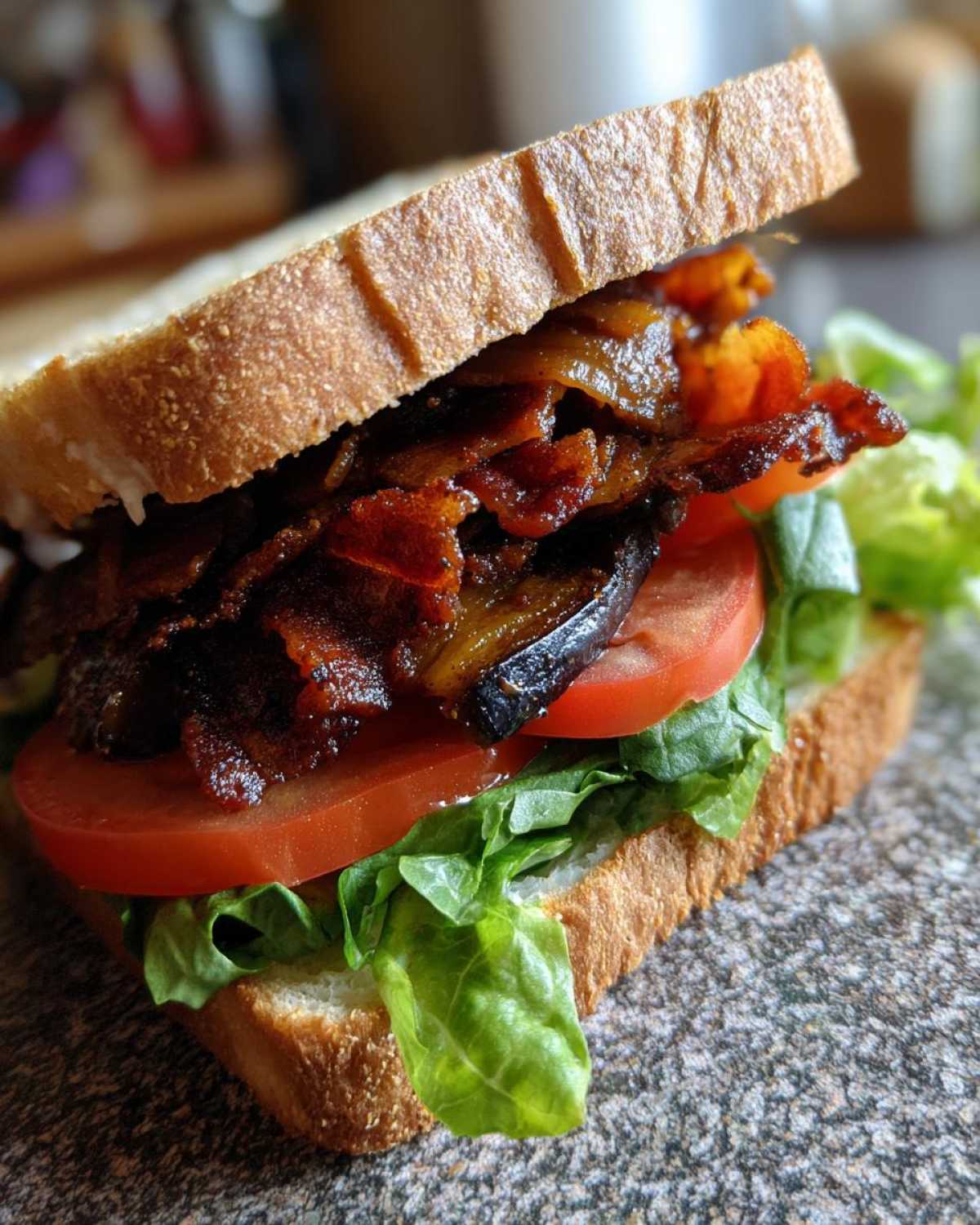 Eggplant Bacon BLT (Vegetarian Twist) - detail 1