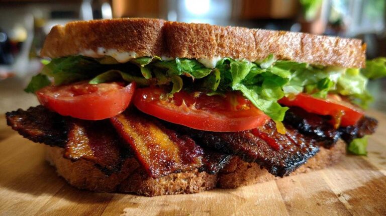 Eggplant Bacon BLT (Vegetarian Twist)