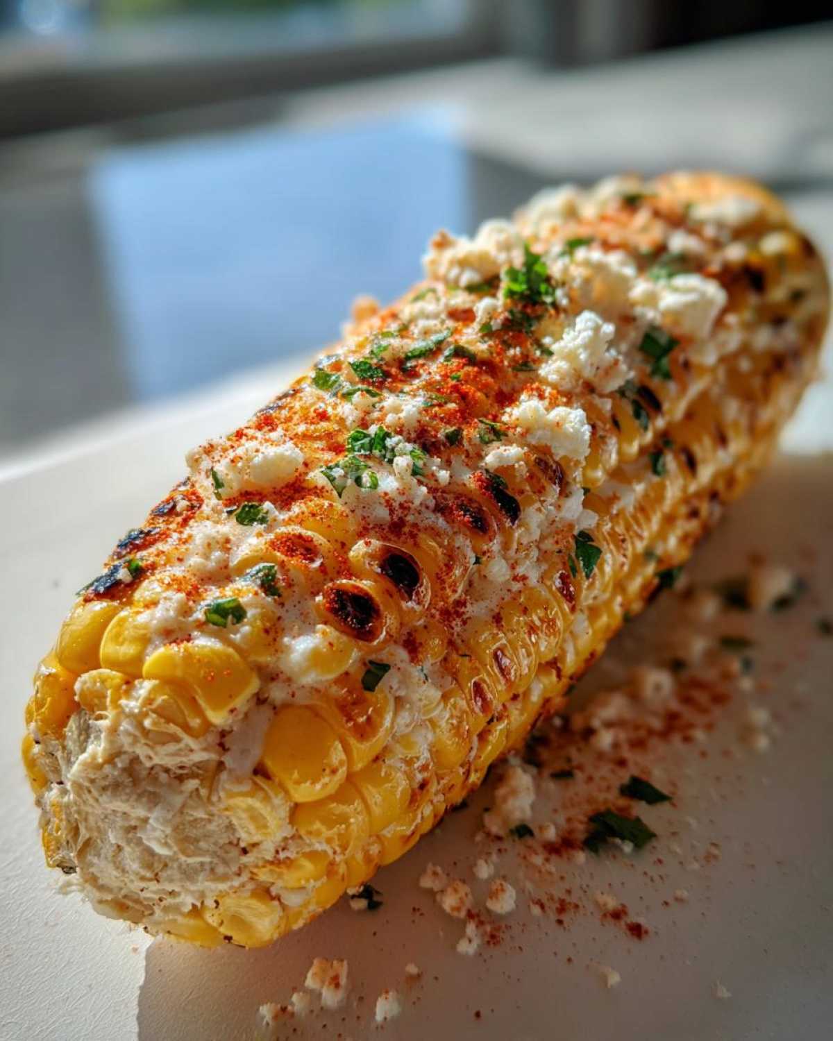 Grilled elote - detail 1
