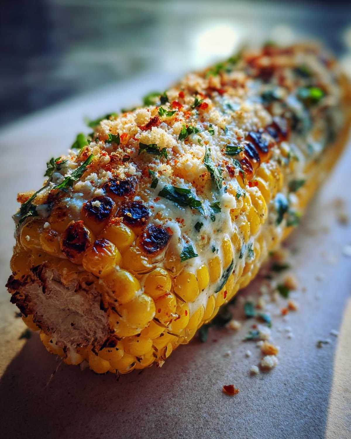 Grilled elote - detail 3
