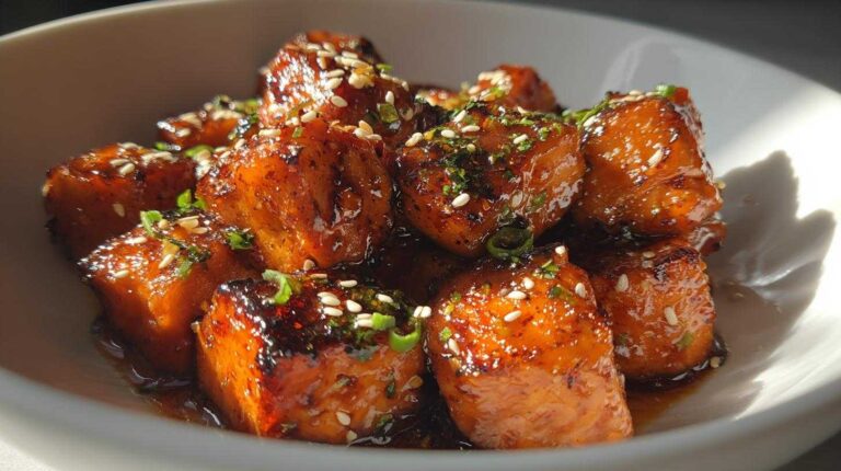 Honey Sriracha Salmon Bites (Air Fryer)