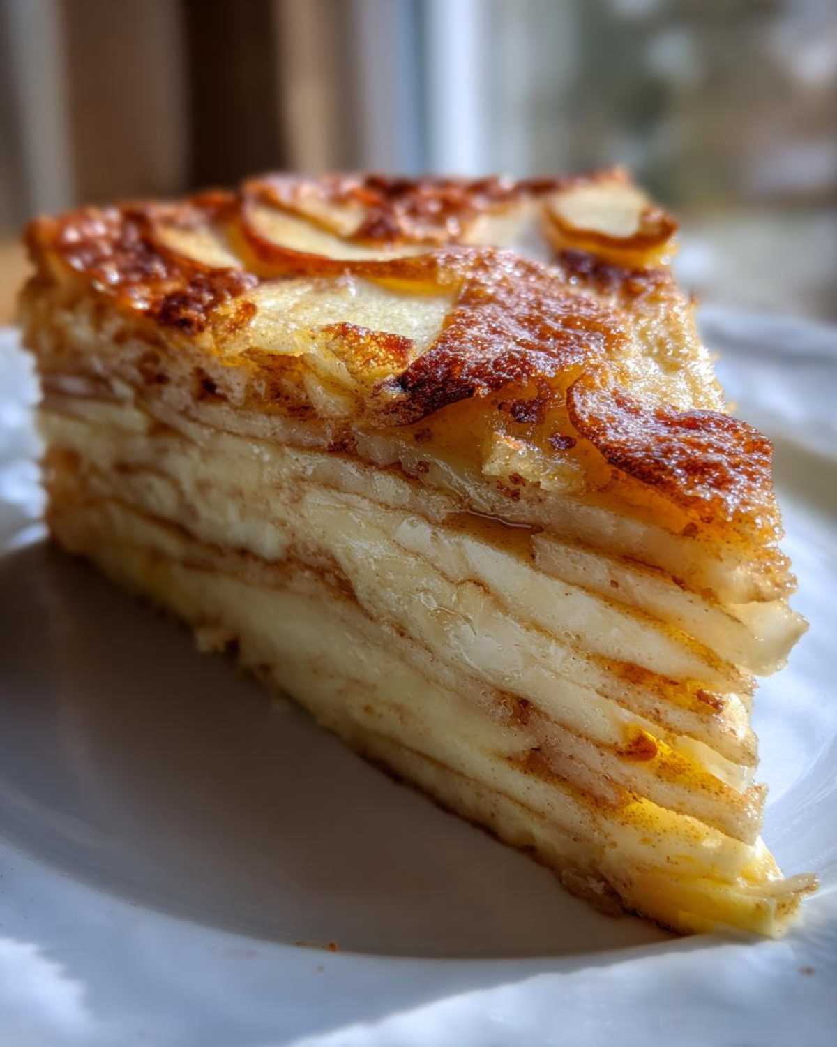 Invisible Apple Cake (Layered Apple Custard) - detail 1