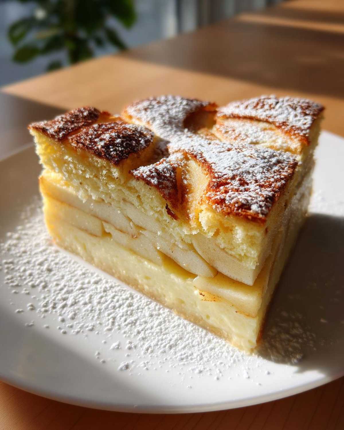 Invisible Apple Cake (Layered Apple Custard) - detail 2