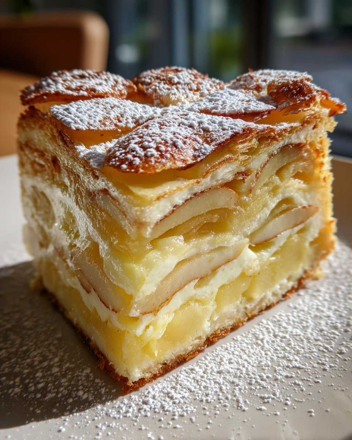 Invisible Apple Cake (Layered Apple Custard) - detail 3