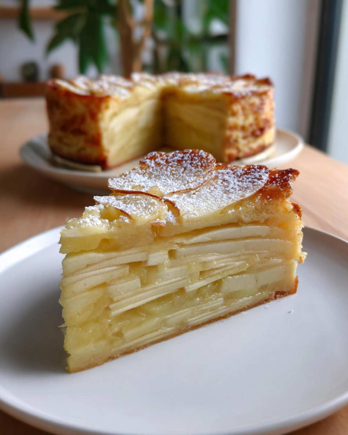 Invisible Apple Cake (Layered Apple Custard) - detail 4
