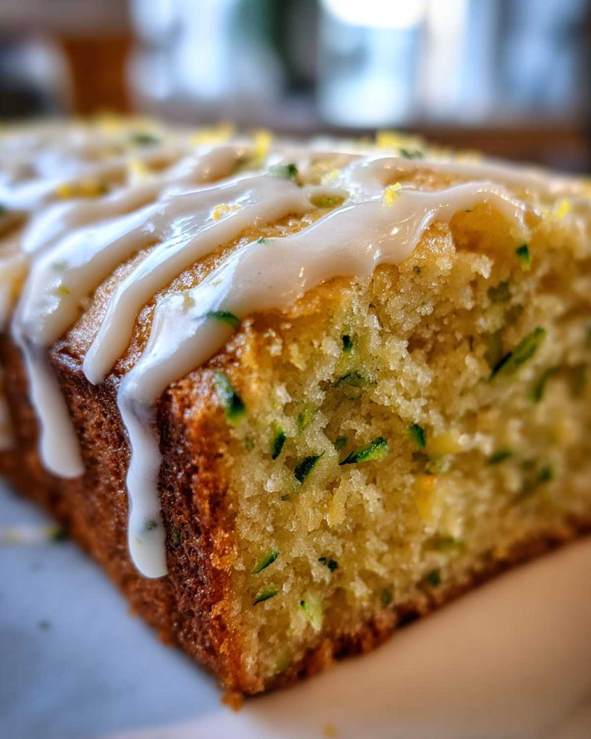 Lemon Zucchini Bars with Glaze - detail 3