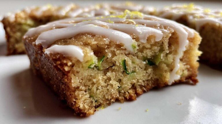 Lemon Zucchini Bars with Glaze
