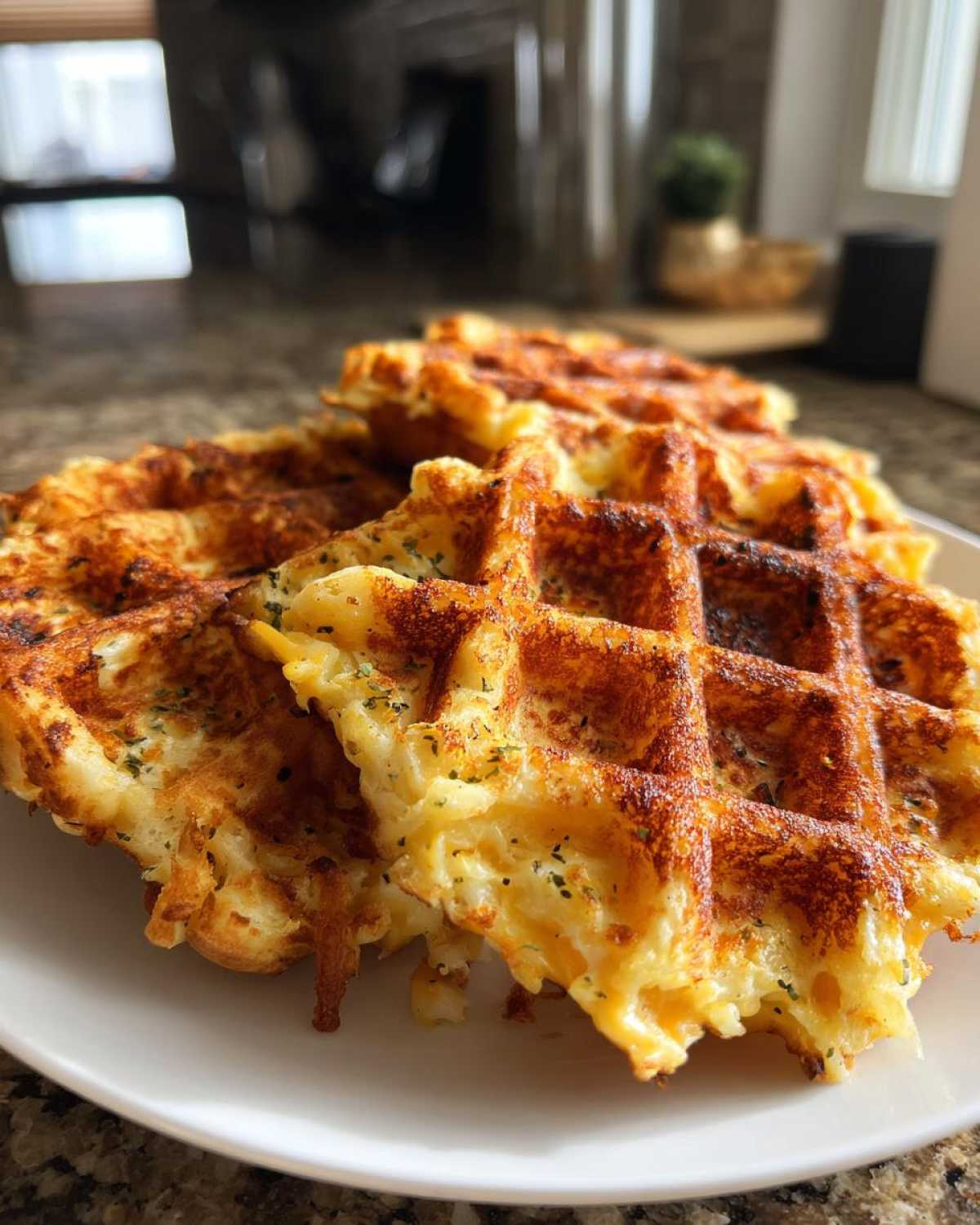 Mac and Cheese Waffles (Leftover Hack) - detail 1