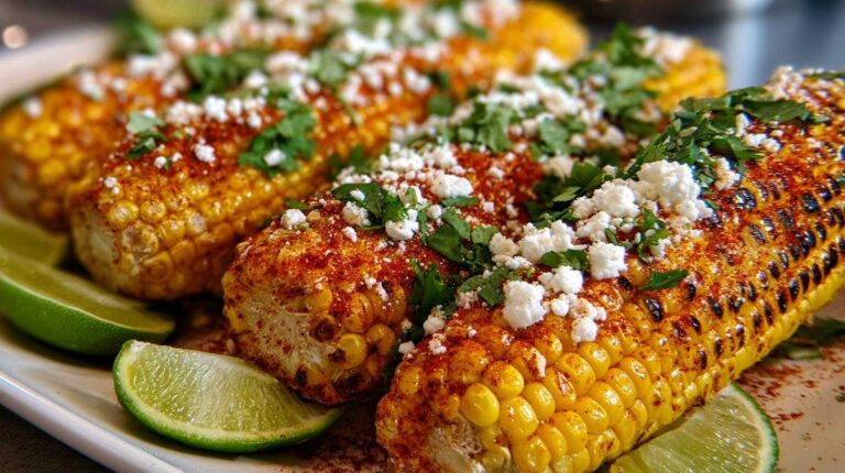 Mexican street corn garnish