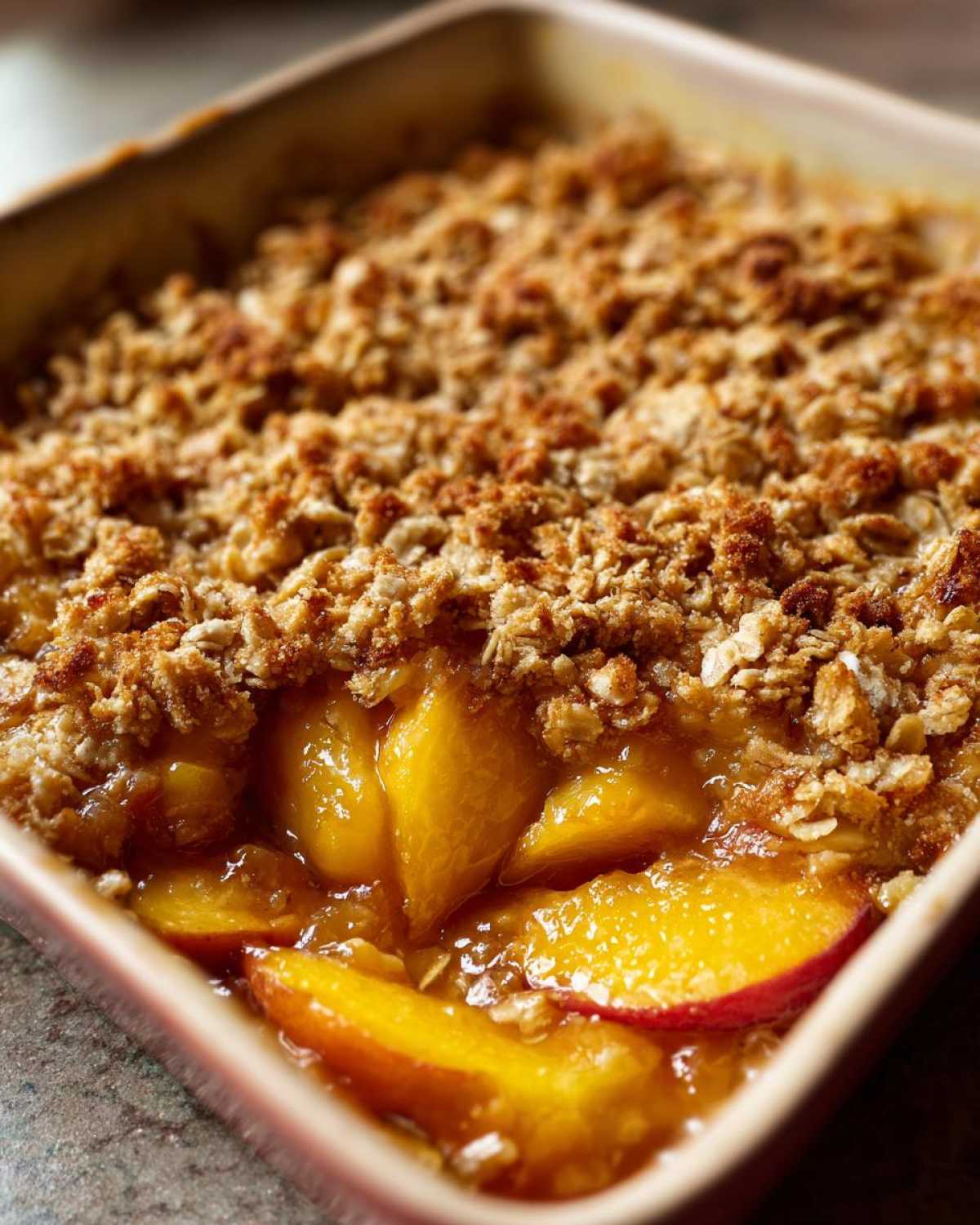 Oatmeal Peach Crisp (with Fresh Peaches) - detail 4