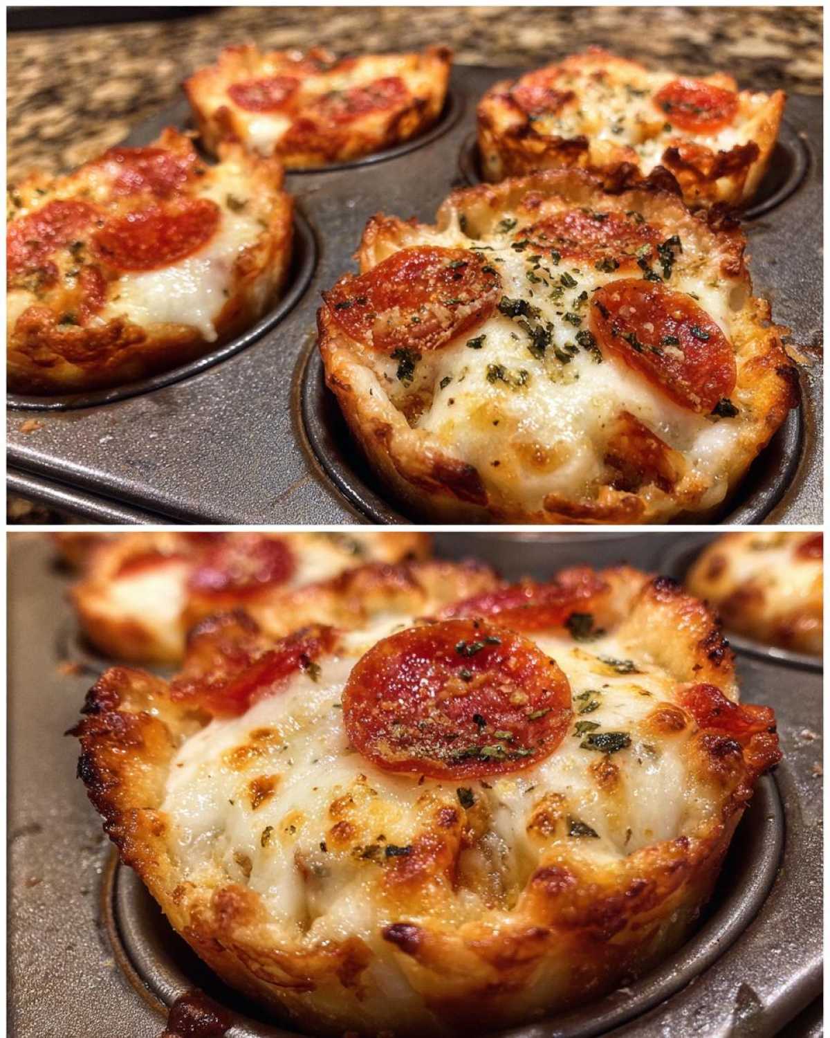 Pizza Cupcakes (Savory Pizza Muffins) - detail 2