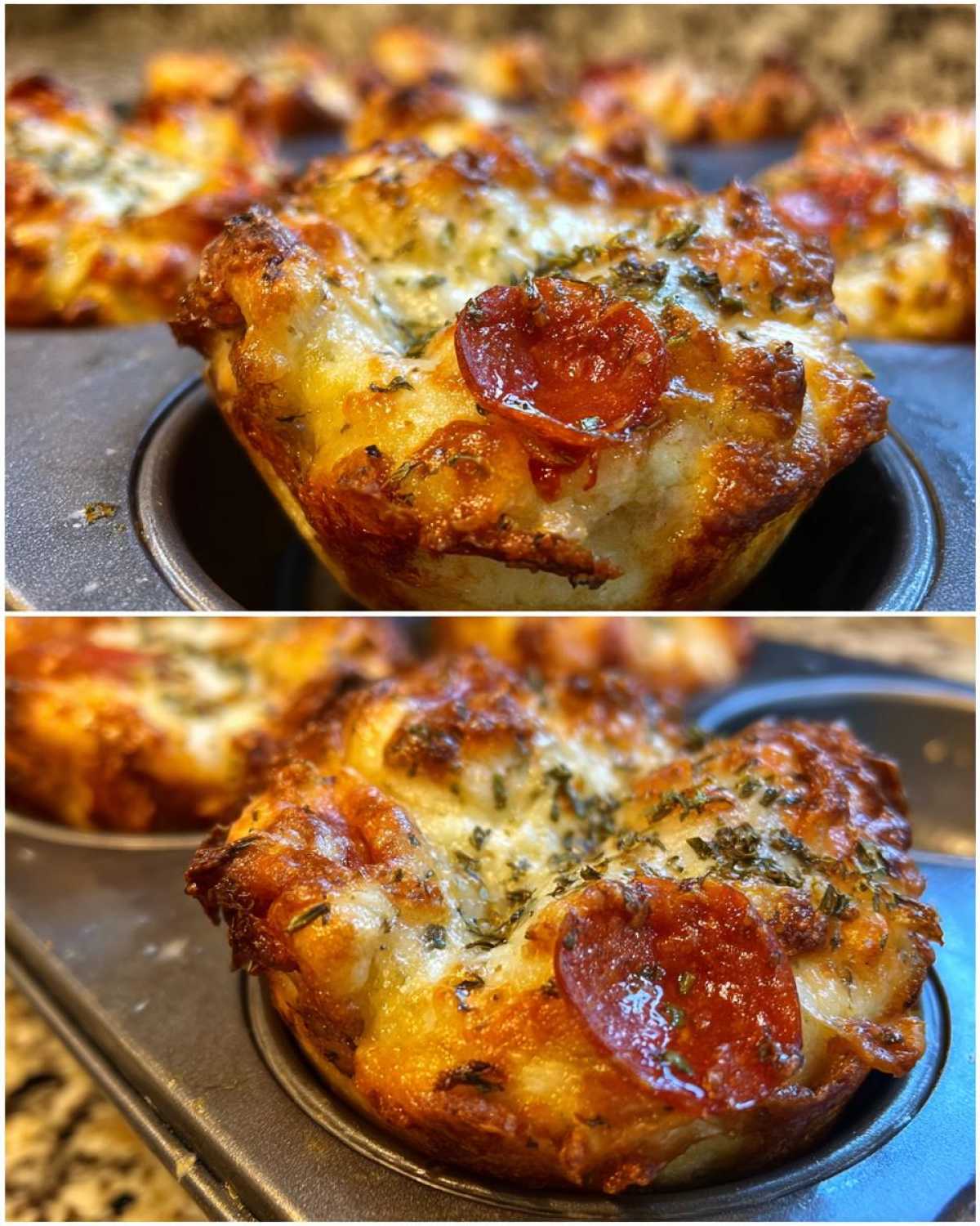 Pizza Cupcakes (Savory Pizza Muffins) - detail 4