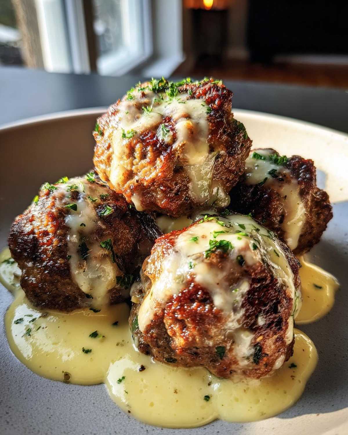 Queso Stuffed Meatballs - detail 1