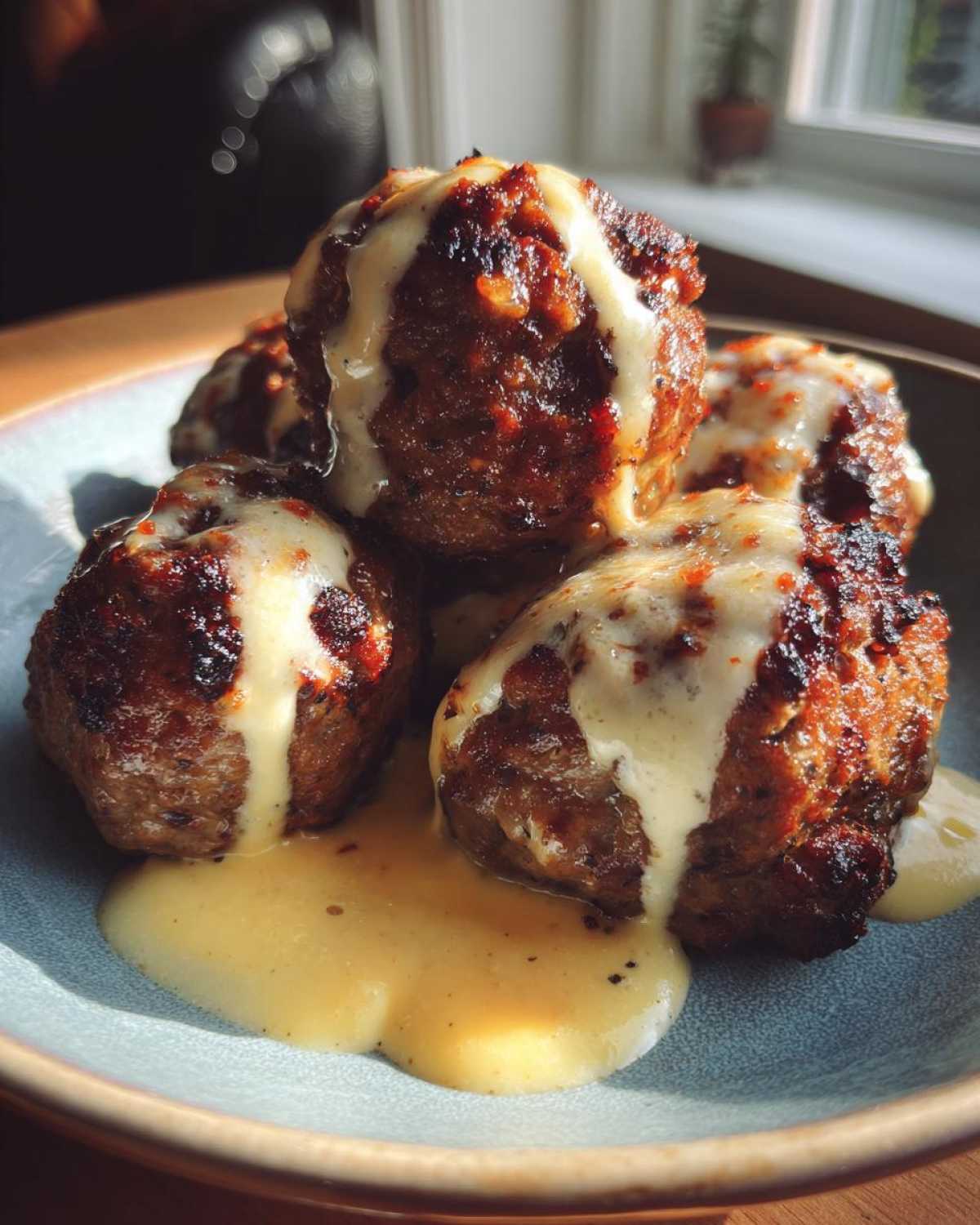 Queso Stuffed Meatballs - detail 4