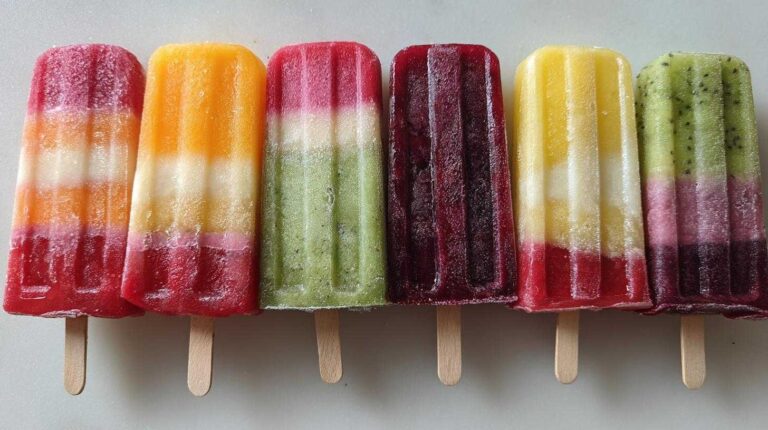 Amazing 3 Rainbow Smoothie Popsicles Rainbow Smoothie Popsicles (Breakfast on a Stick)