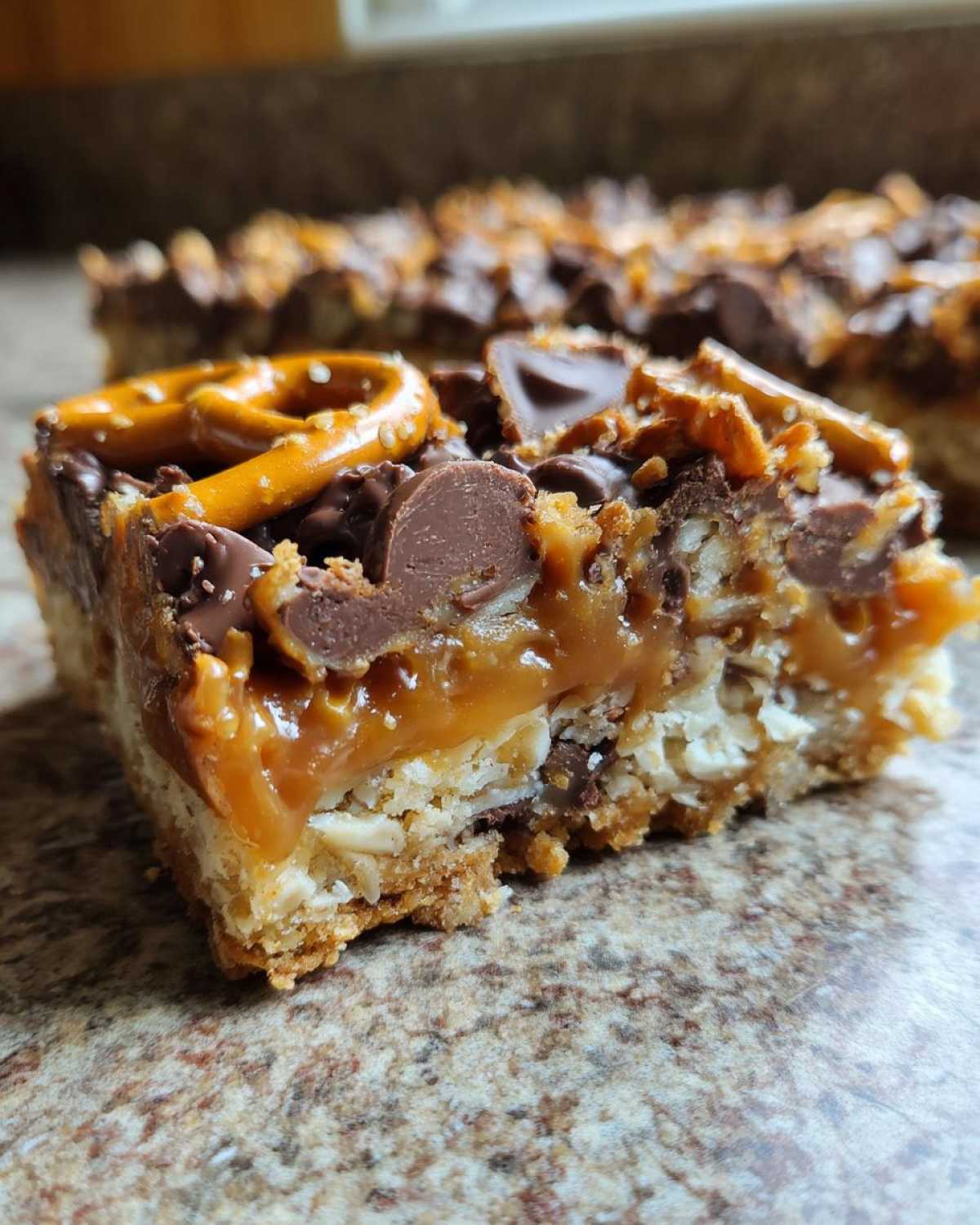 Salted Caramel Pretzel Magic Bars - detail 3