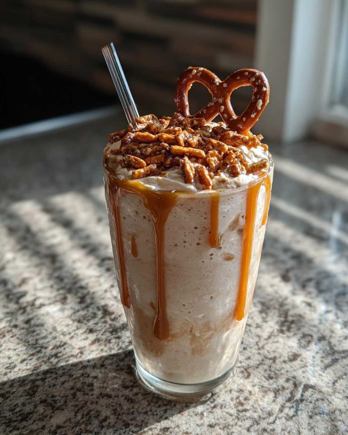 Salted Caramel Pretzel Milkshake (5-Minute Indulgence) - detail 1